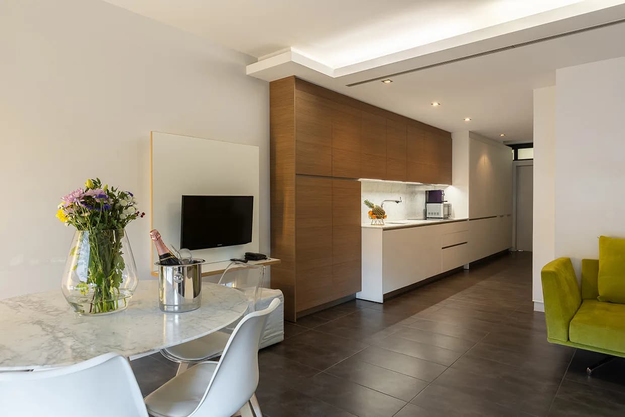 Duplex kitchen and dining